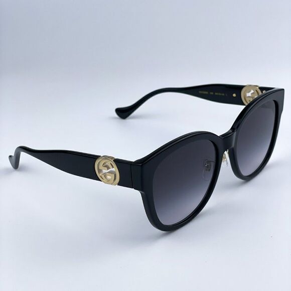 SALE! NEW Gucci GG1028SK 006 Black Grey Gradient Square Women Sunglasses main image 9